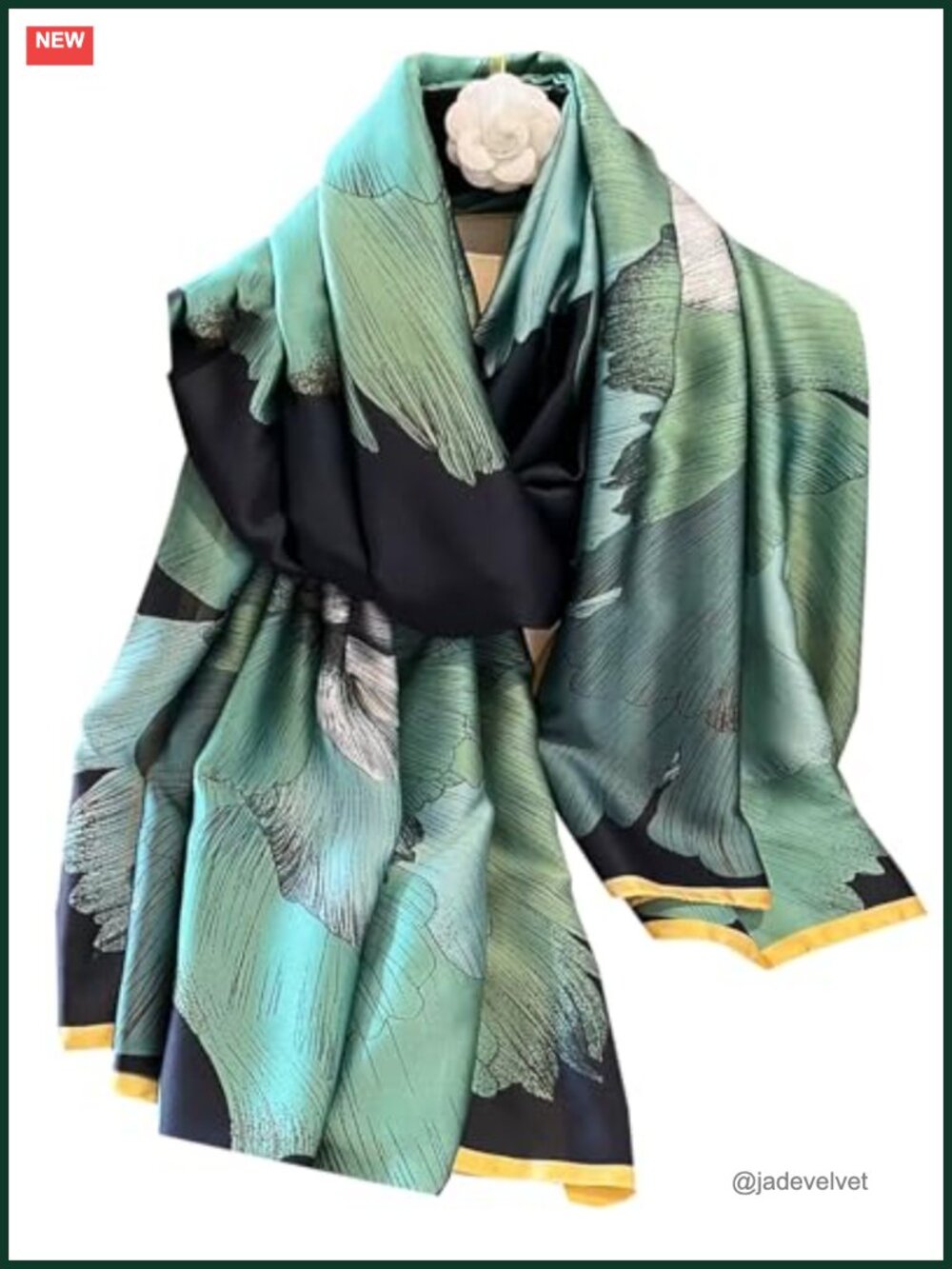 Elegant Large Silk-Like Wrap Shawl for Women – Dressy Formal Evening Scarf –